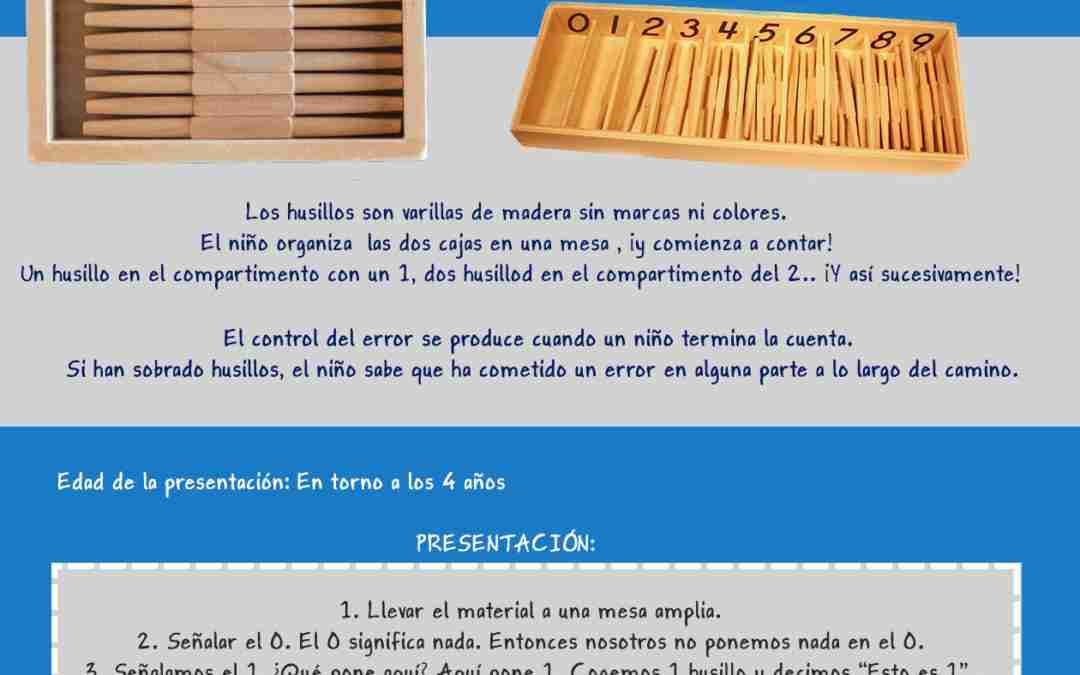 Caja de Husillos (Material Montessori Matemáticas)