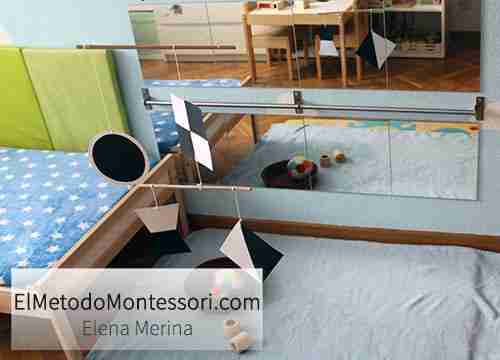 Espejo en Habitación Montessori Bebes